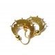 "FILLETTE SAVOYARDE" Boucles d'oreilles en or 750°/°° et rubis PB 5,27 gr