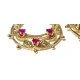 "FILLETTE SAVOYARDE" Boucles d'oreilles en or 750°/°° et rubis PB 5,27 gr