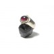 "TROUBADOUR" Bague chevalière argent et or grenat cabochon PB 11 gr