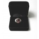 "TROUBADOUR" Bague chevalière argent et or grenat cabochon PB 11 gr
