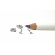 "LUCIOLES" Puces d'oreilles or blanc 750°/°°et diamants PB 1,3gr