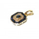 "VIVIAN" SUPERBE PENDENTIF EN OR 750 SAPHIRS CALIBRES ET DIAMANTS pb 3,97 gr PETIT PRIX