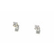 "LUCIOLES" Puces d'oreilles or blanc 750°/°°et diamants PB 1,3gr