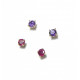 "ANNIE" Deux paires de puces d'oreilles en or 18 K RUBIS et améthyste 0,87gr prix incroyable !