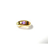 "ALEXIA" Belle bague jonc or 750 et pierres fines 3,95 gr