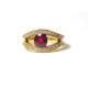 "REGARD PASSION" Bague joaillerie en or 750 rubis et diamants PB 11,9 gr