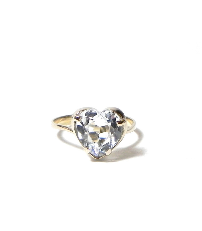 COEUR AIGUE-MARINE or jaune pb 2,33GR