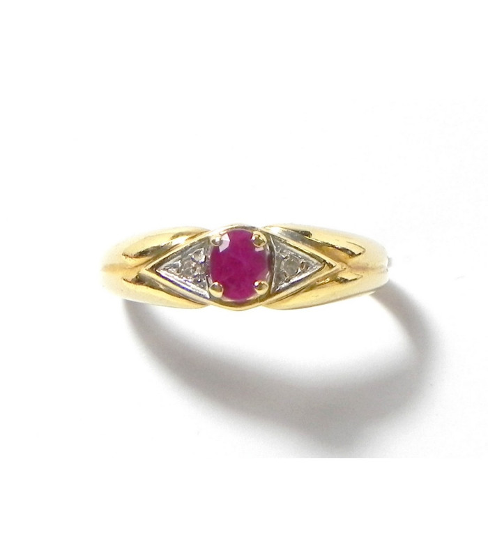 "RUBIS PASSION" Bague Or Rubis et Diamants