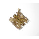 Belle croix or 14 kt et pierre violette