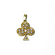 "AS DE TREFLE" Pendentif OR 750 DIAMANTS