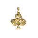 "AS DE TREFLE" Pendentif OR 750 DIAMANTS