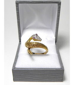 "Energie" bague serpent or diamants et rubis