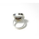TOILE MINERALE BAGUE ARGENT ET AGATE