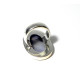 TOILE MINERALE BAGUE ARGENT ET AGATE