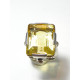 "CITRINE DORE" Importante bague argent et citrine