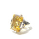 "CITRINE DORE" Importante bague argent et citrine