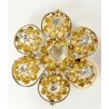 Superbe broche XIXème," MAGUERITE" or 750 , vermeil et beaux diamants taille rose PB 16,1 gr