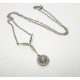Collier Pendentif Art Déco diamants platine et or