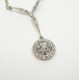 Collier Pendentif Art Déco diamants platine et or