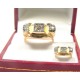 Bague tank or , platine et diamants