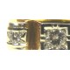 Bague tank or , platine et diamants
