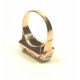 Bague tank or , platine et diamants