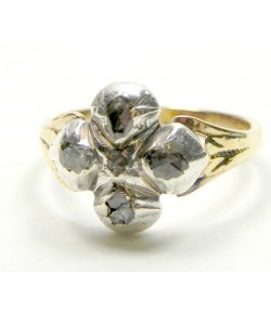 Bague provençale XIXème, or sur argent